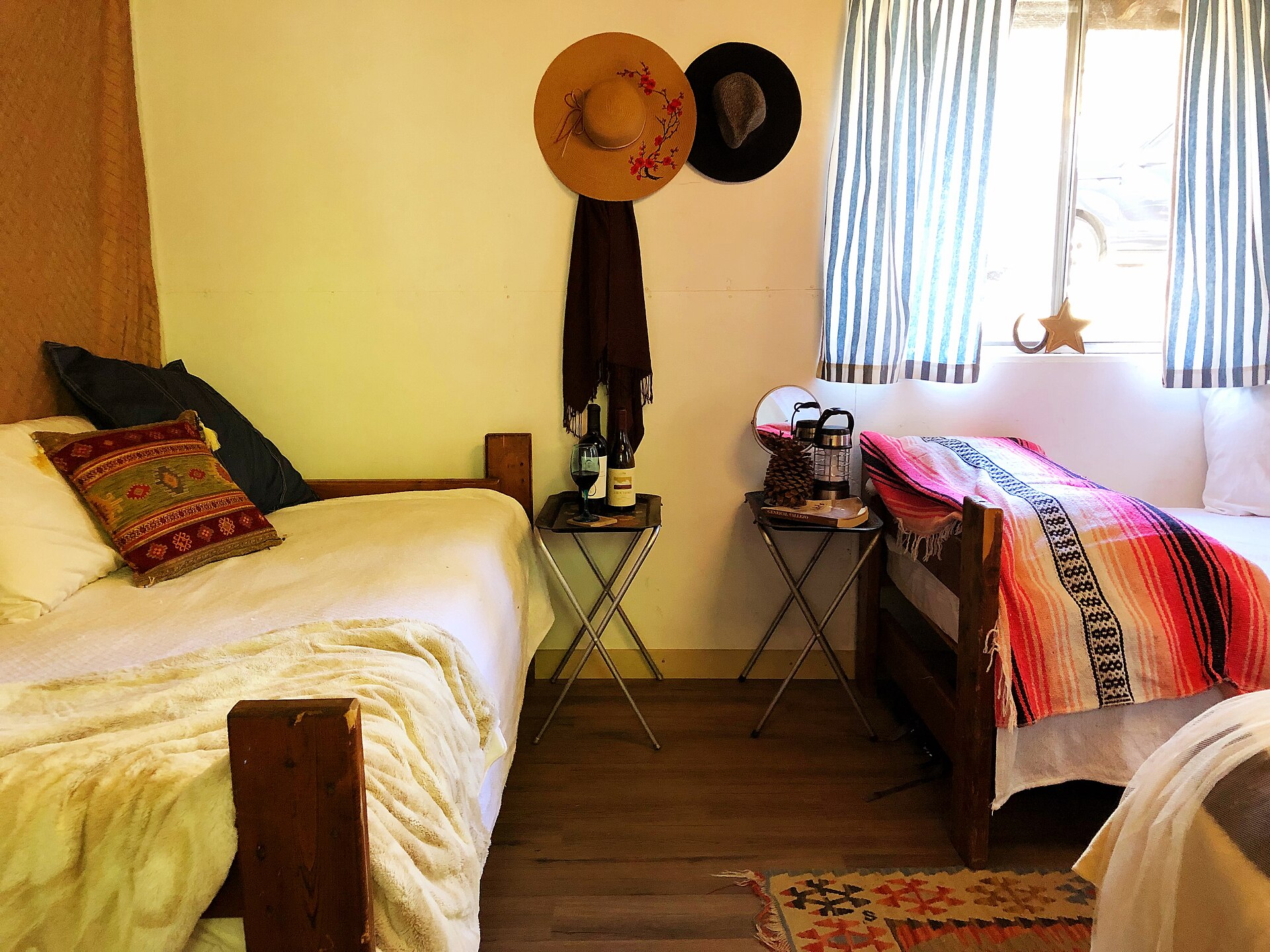 glamping interior bed canvas