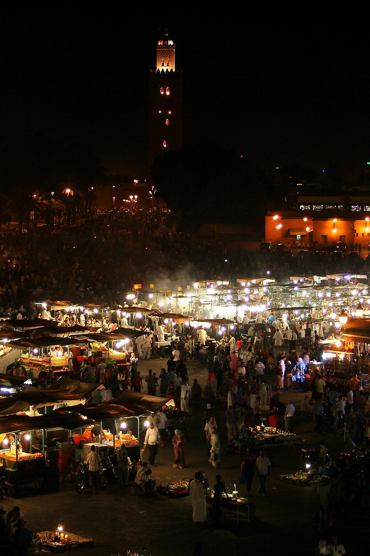 Jemaa el-Fnaa food stalls Marrakesh